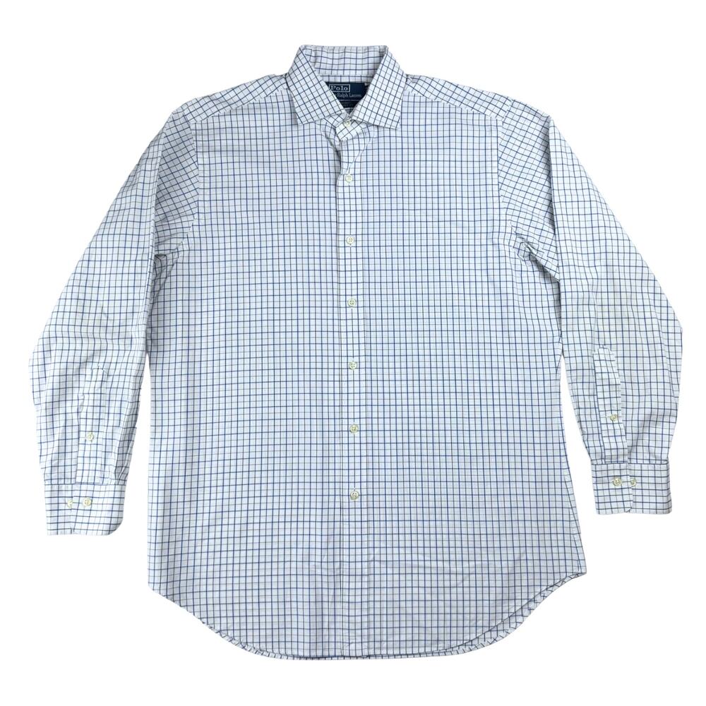 Polo by Ralph Lauren Vintage Regent Classic Fit Bue Checkered Shirt 16 32/33
